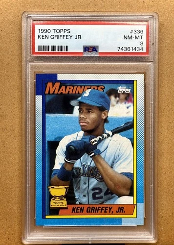 1990 TOPPS KEN GRIFFEY JR #336 SEATTLE MARINERS PSA 8