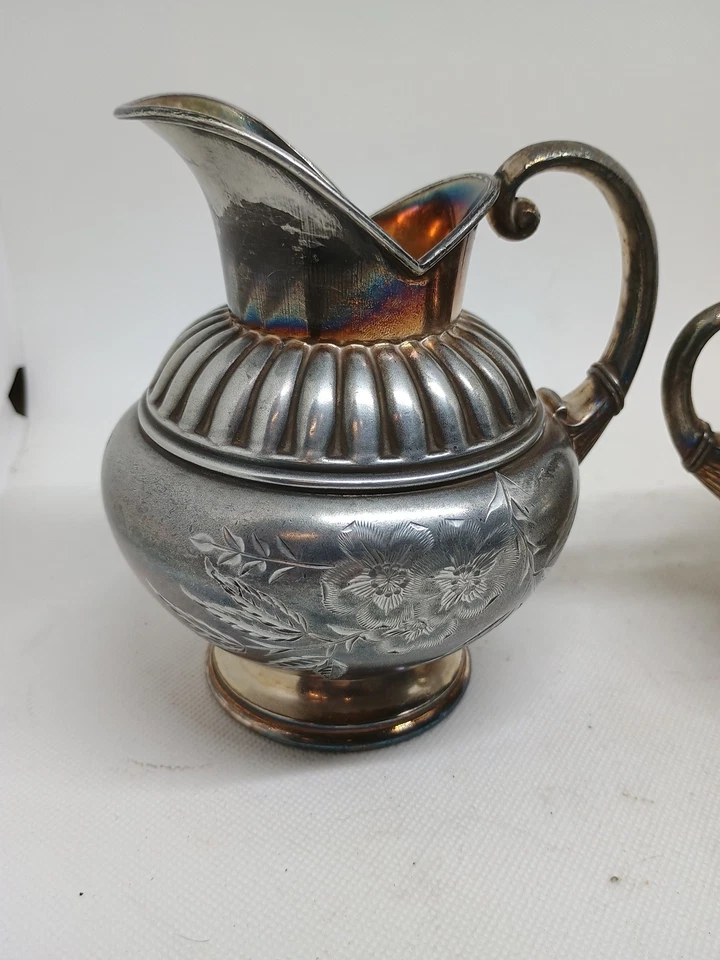 Quad James W. Tufts. Placa creamer e gravura de aro com contas de açúcar, conjunto Boston - Imagem 2 de 4