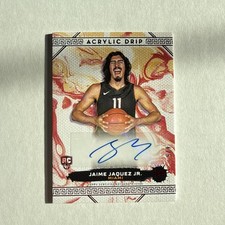 Jaime Jaquez Jr 2024 Topps Motif Acrylic Drip Auto #ADA-JJJ Rookie (RC) RED /5