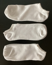 Womens Low Cut Ankle Socks 3 pair White