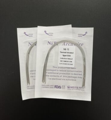 Dental Orthodontic Thermal Activated Niti Wires Round Arch Wires Natural Form