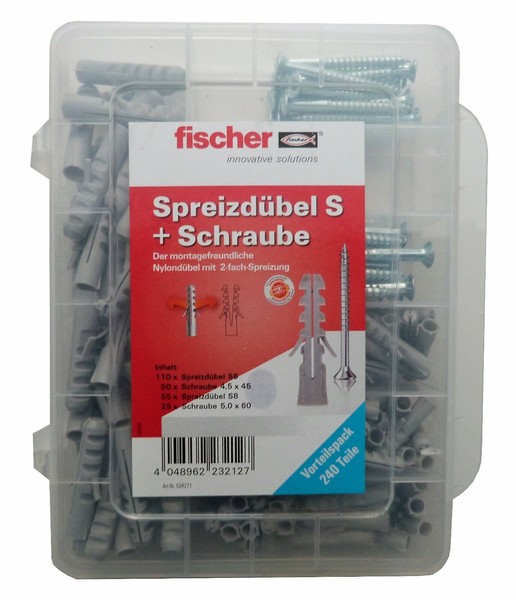 240Tlg Fischer DüBel Set – Montage DüBel & Schrauben FüR Beton & Mauerwerk Pro-image