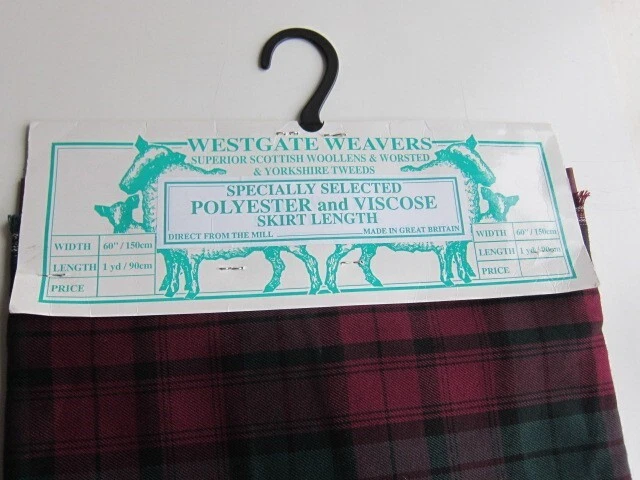 Falda escocesa escocesa a cuadros escocesa longitud Westgate tejedores hecha en Gran Bretaña Foto 2 de 4