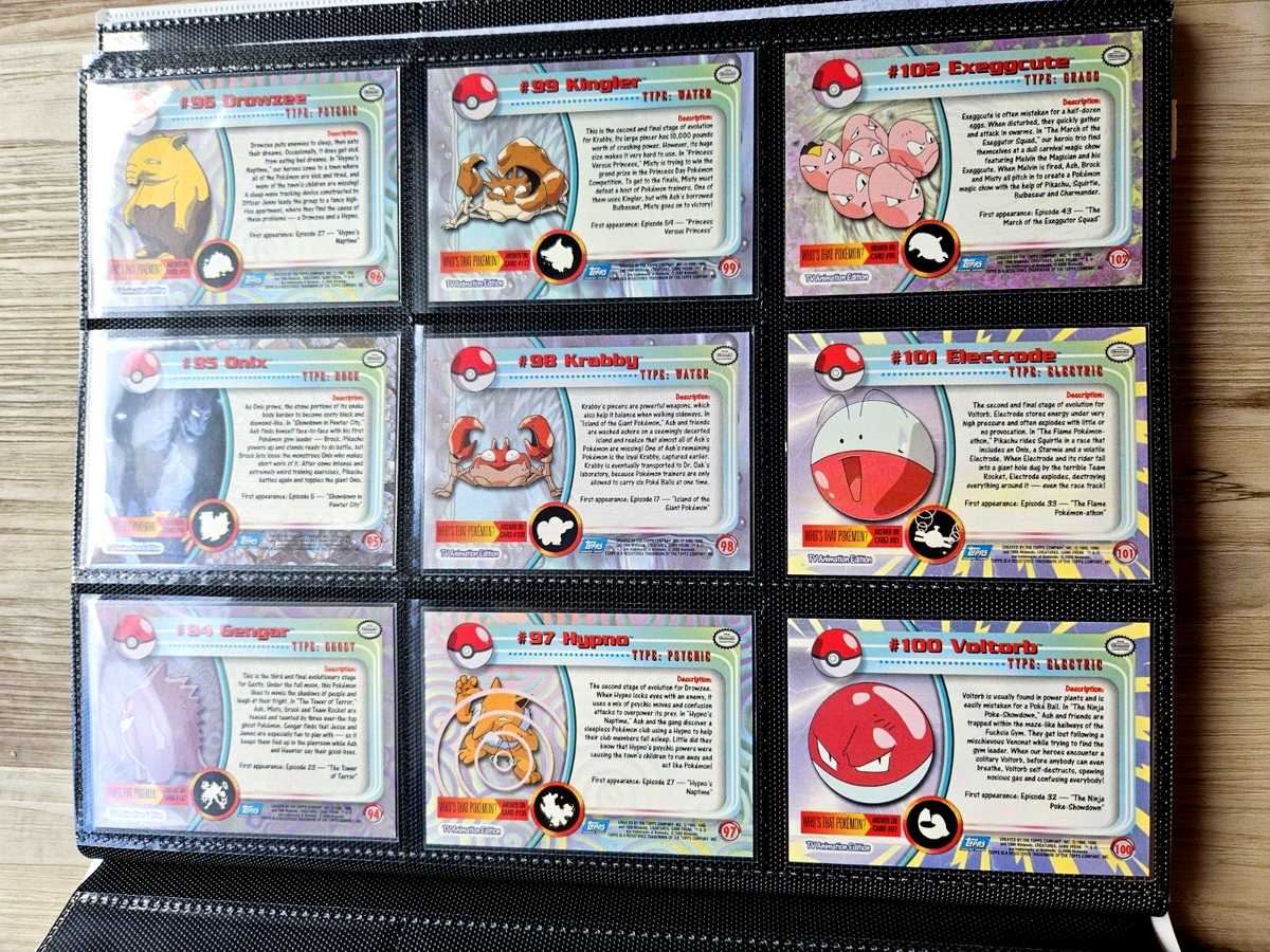2000 Topps Blue Label Pokemon TV Animation Series 2 Complete 72