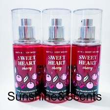 3-Pack Bath  Body Works SWEETHEART CHERRY Body Mist Spray 2.5oz Travel Spray