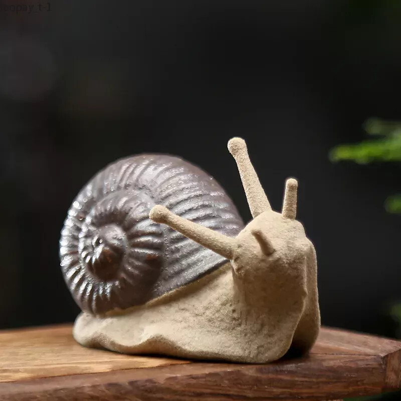 Creative Snail Tea Pet Handmade Ceramic Tea Accessories Home Desktop Ornaments