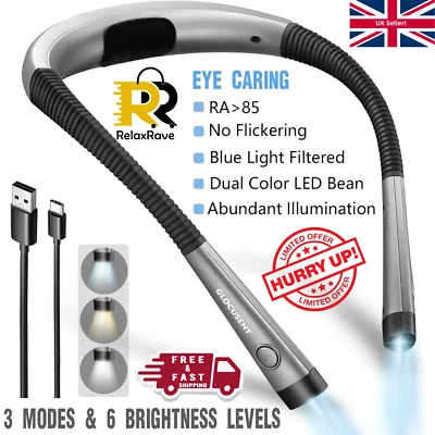 BRANDED Glocusent Round Neck Reading Light for Knitting, Crafting, Crochet, 3 colours