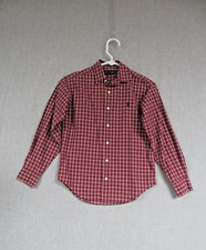 Ralph Lauren Boys Small Shirt Cotton Plaid Long Sleeve Logo Button