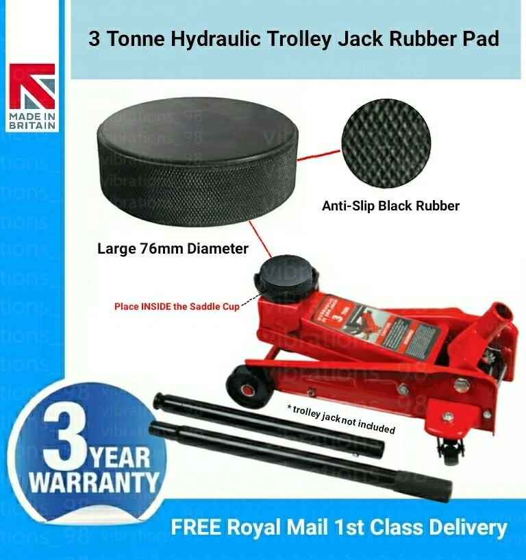 Large 3 Ton Hydraulic Trolley Floor Jack Heavy Duty Anti Slip Rubber Saddle Pad
