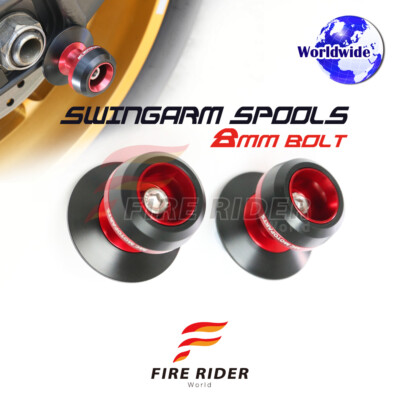 RED M8 Rear Swing Arm Spools For Suzuki SV650/S 99-13 12 11 10 09