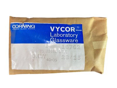 VYCOR 28/15 Ground Joint Corning Laboratory Glassware #16762 Ball Only 