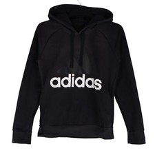 Adidas Womens Pullover Hoodie Logo Black Pullover Long Sleeve Hooded