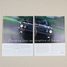 Jaguar Vintage Print Ad 1998 Car XJ Series XK8 XJR Magazine Clipping 2 Full Page