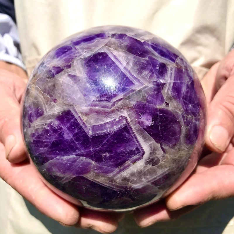 2210g  Natural dream amethyst crystal quartz ball Reiki healing