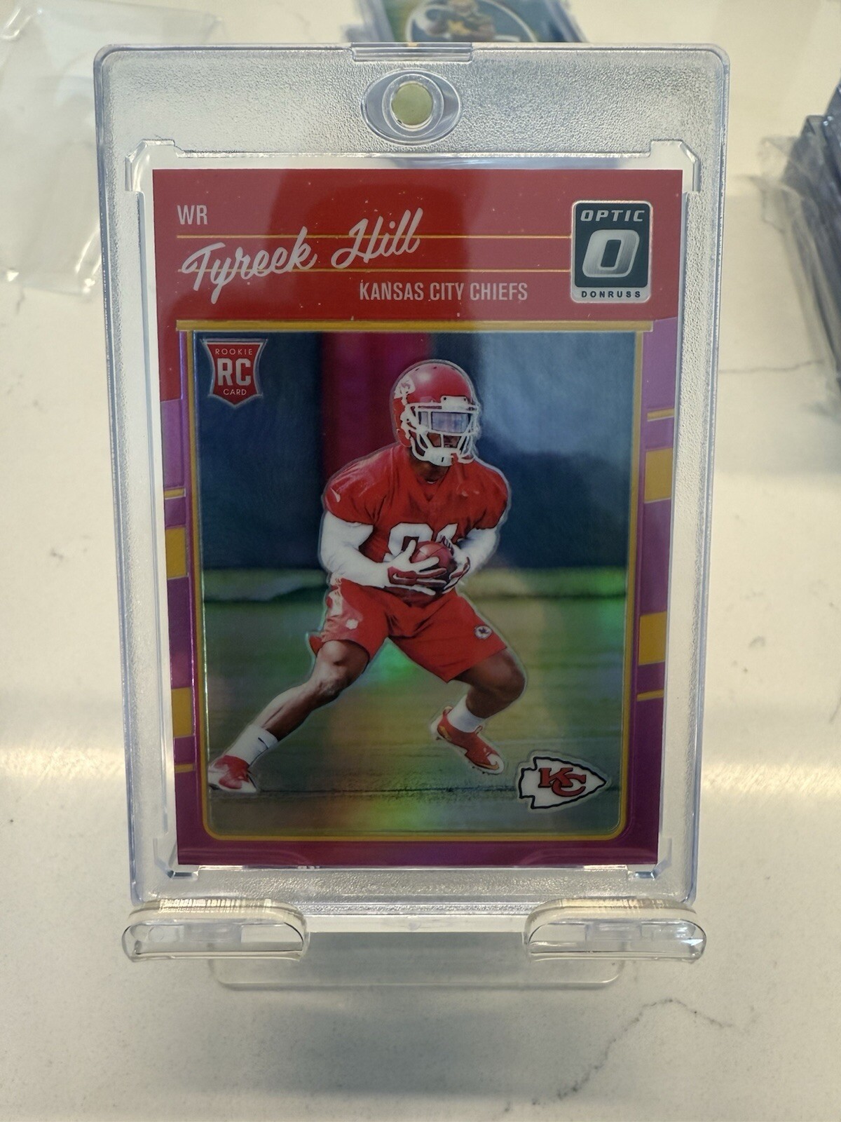 2016 Panini Donruss Optic Tyreek Hill RC Pink Parallel Rookie Card #117 Ungraded