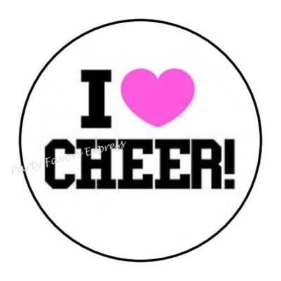 Cheer Club★キッズLサイズイニシャル記入有 I LOVE CHEER CHEERLEADING ENVELOPE SEALS LABELS STICKERS FAVORS | eBay