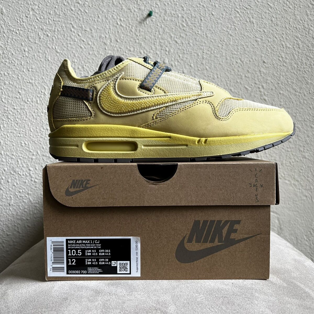 Travis Scott Nike Air Max 1 Saturn Gold DO9392-700 Release Date