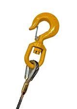 3/8" x 65’ WINCH LINE Rollback Tow Truck Wrecker Cable EIPS Steel Core W/Swivel