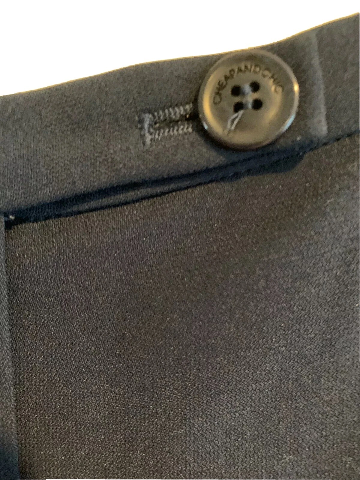 Moschino pantaloni eleganti classici donna blu navy economici e chic taglia US 4 semplici