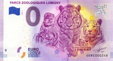 77 LUMIGNY Parcs zoologiques, 2020, Billet Euro Souvenir