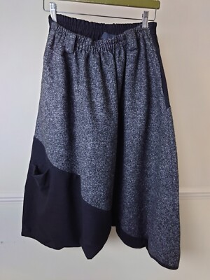 Moyuru Wollmischung Haremshose mit tiefem Schritt Gr. Small Taschen Gummibund