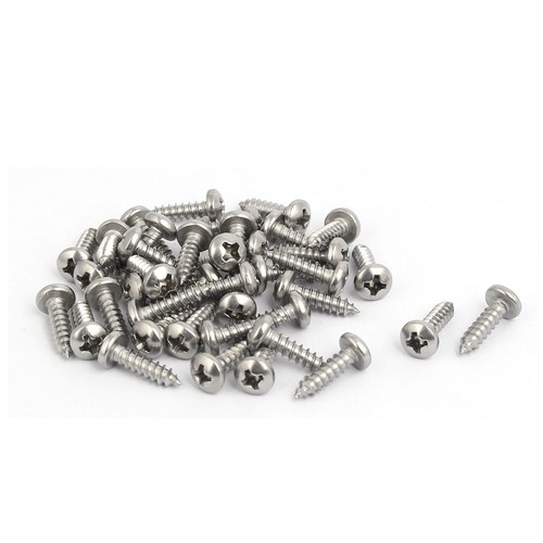 Lot De 100 Vis Machine M3x6mm Inox Tête Ronde Cruciformes - Uxcell
