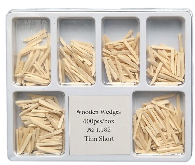 Premier Sycamore type Dental Anatomical Wooden Wedges 400/Bx All sizes - Redland