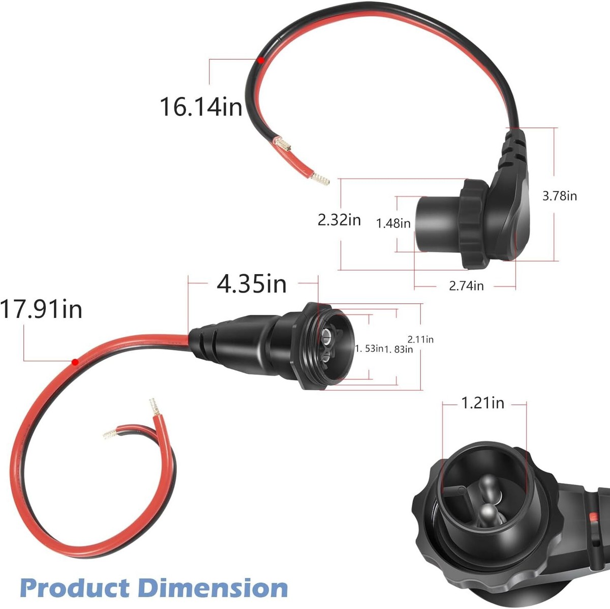 60 Amp Marine Circuit Breaker – Manual Reset For Minn Kota 60V Trolling Motors, Waterproof Stainless Steel, Boat & RV Use
