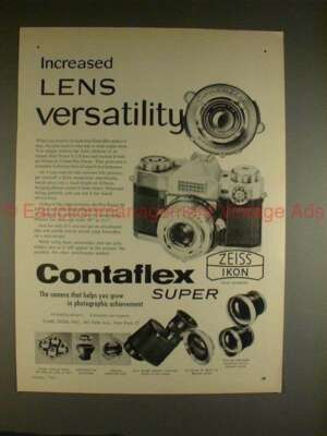 1960 Zeiss Contaflex Super Camera Ad - Lens Versatility