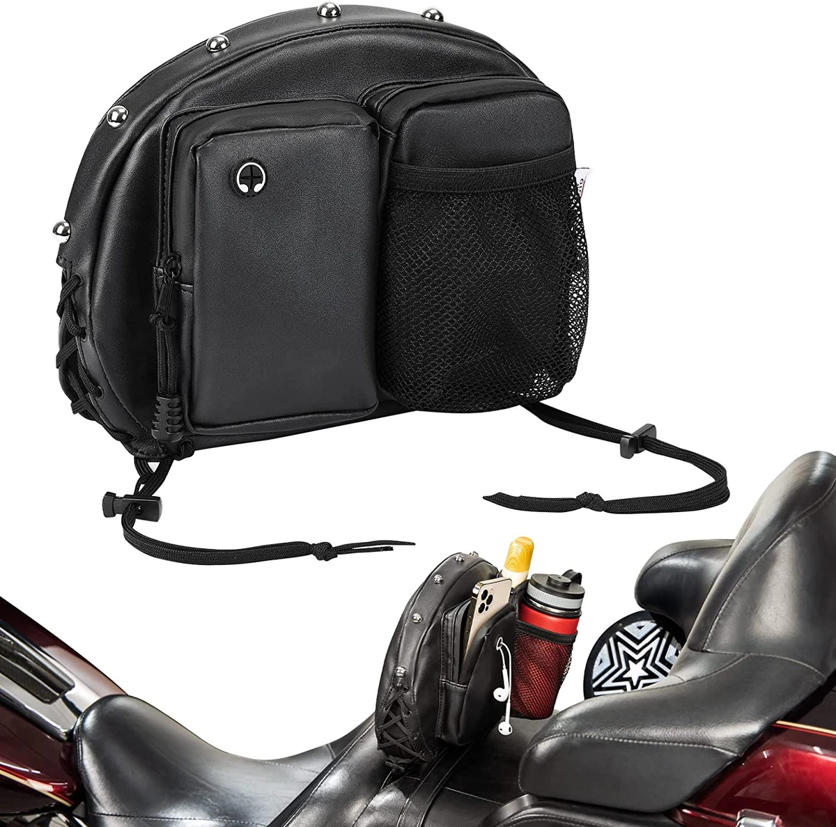 Motorcycle backrest bag hotsell