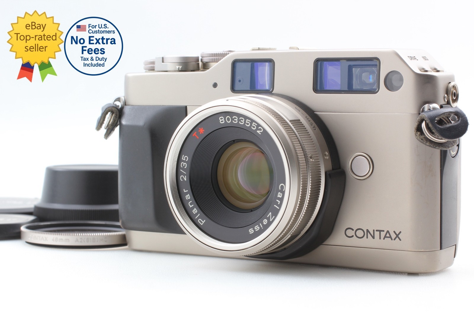 Green label [Lens Top MINT] Contax G1 Film Camera Planar 35mm f2 Lens From JAPAN