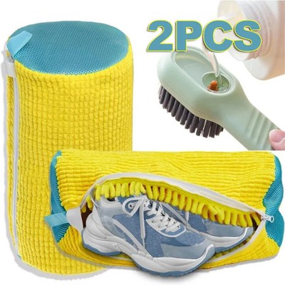 New Shoe Washing Bag Padded Net Laundry Shoes Protector Fluffy fibers 
