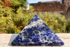 Natural Blue Sodalite Pyramid – Healing Crystal for Intuitions 