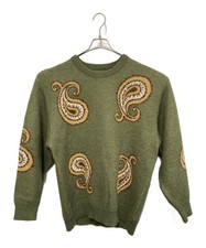 CHALLENGER BIG PAISLEY C/N SWEATER Knit Size: L Green CLG-KN024-002 Men