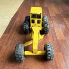 Tonka Pressed Steel Yellow Black Road Grader Construction Vehicle Diecast Toy