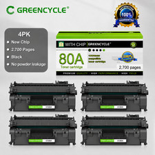 4 Pack 80A Toner for HP CF280A LaserJet Pro 400 M401a M401n M401