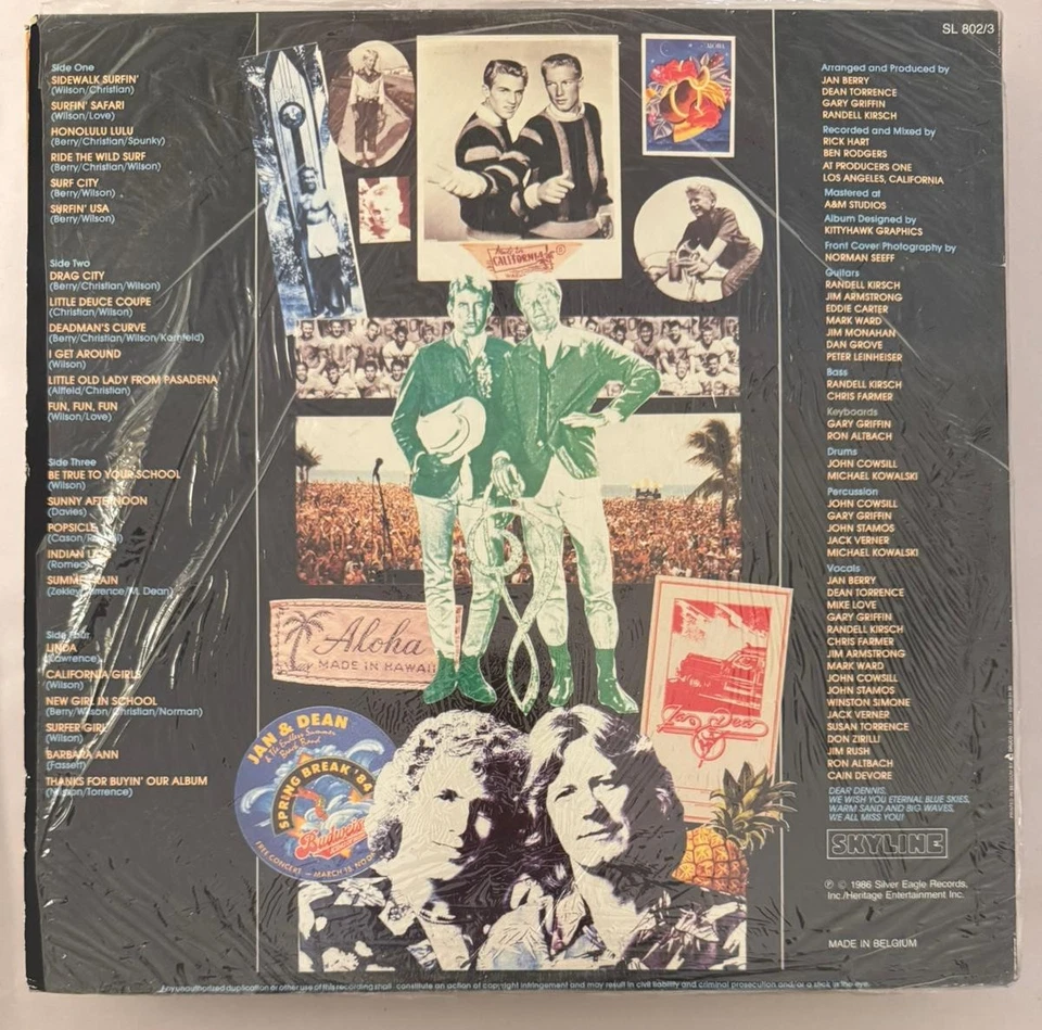 JAN & DEAN – SILVER SUMMER - VINYL 2XLP 1986 SILVER EAGLE - VG+ - A7 - Image 2 of 2