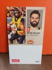 2019 Will Grier Senior Bowl Rookie Card...West Virginia. rookie card picture