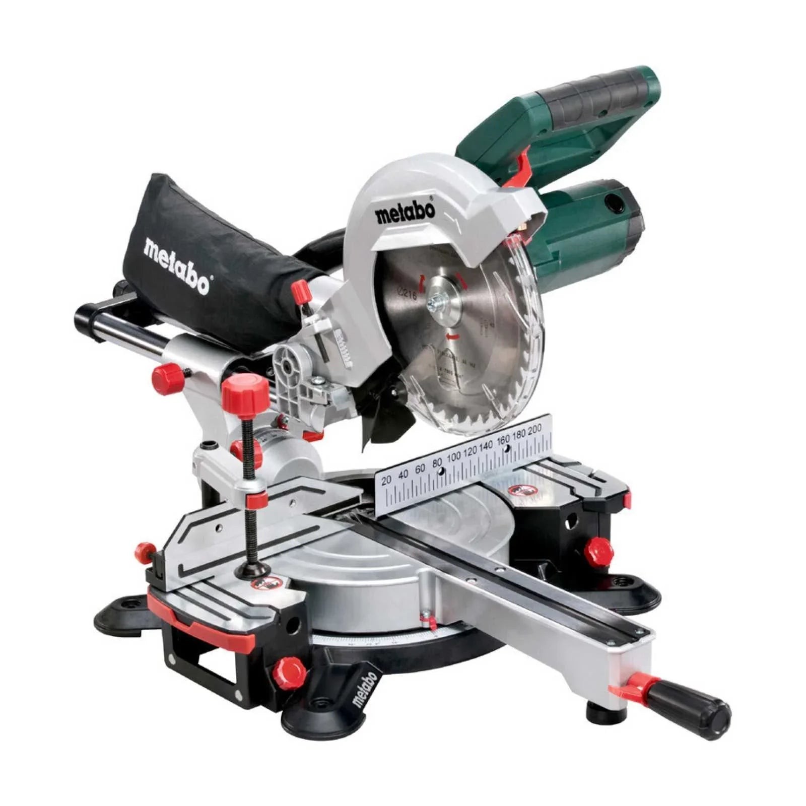 Scie radiale METABO 1500W laser de guidage intégré et lame 216mm pour coupes inclinées