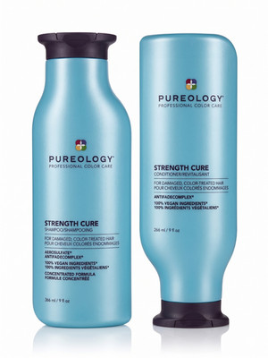 Pureology Strength Cure Shampoo & Conditioner 9Fl Oz Ea SET