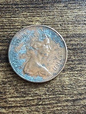 1976 UK United Kingdom Great Britain One 1 New Penny Actual Coin TB5148*