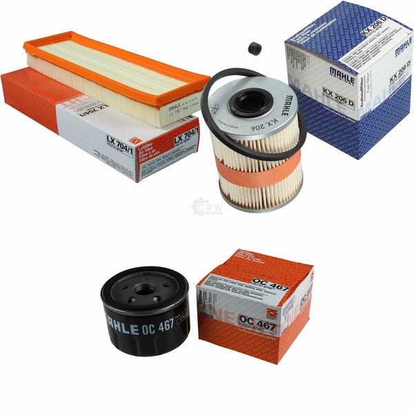 Mahle / Knecht Kraftstofffilter KX 206D Luftfilter LX 704/1 ÖLfilter OC 467-image