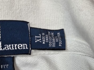 Polo By Ralph Lauren Polo Shirt Mens XL White USA Big Pony 45