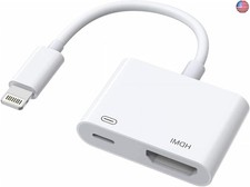 Apple MFi Certified Apple Lightning to HDMI Adapter for iPhone to TV, 1080P