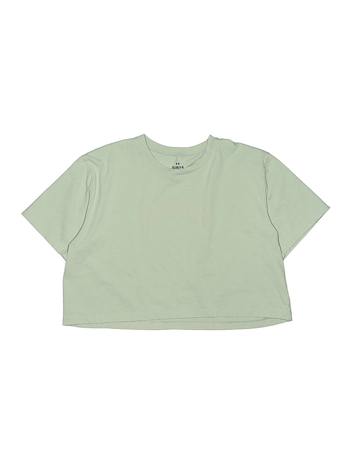 Under Armour Girls Green Short Sleeve T-Shirt L Youth