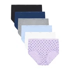 Hanes Women's Panties 6-Pack No Ride Up Cotton Brief Cut Underwear Cool Comfort