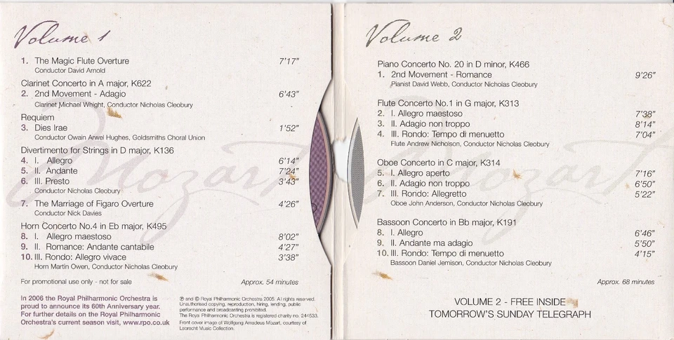 THE MOZART COLLECTION ( THE DAILY TELEGRAPH Newspaper Double Album 2005 ) - Bild 2 von 3