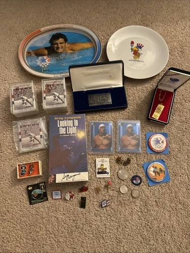 20 Item Olympics Memorabilia Lot Collection Pins coins Resell VHS Plates more - product listing photo
