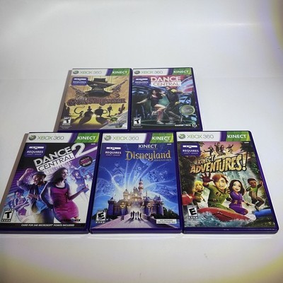 XBOX 360 KINECT GAMES BUNDLE - Games Lot - Dance Central 1 & 2  - Adventures