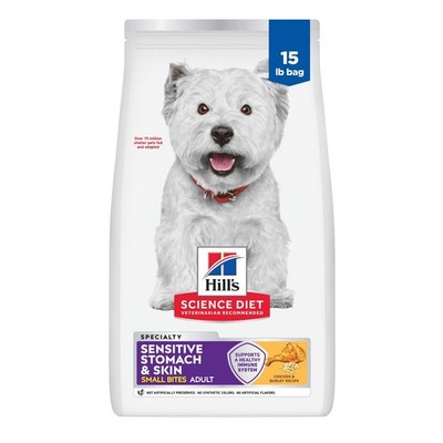 Hill's Science Diet Sensitive Stomach & Skin Small Bites Adult Dog Dry Food15 Lb